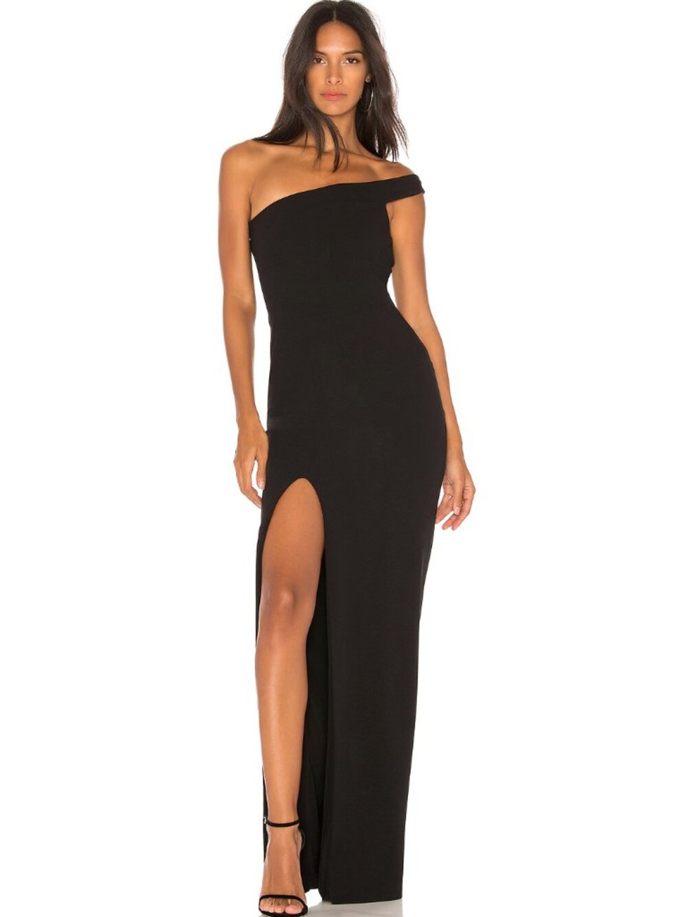 Nookie (Revolve) Lust One Shoulder Gown Black L NWOT